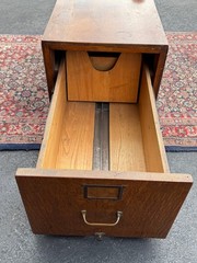 Antique Oak Wood File Cabinet Drawer Arts & Crafts Mission 27x17x13 44lbs