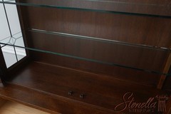 73244: STICKLEY Mission Oak Leaded Glass China Cabinet