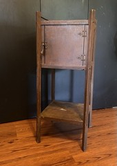 Antique Wood Cigar/Pipe/Tobacco Cabinet 12x12x29 in, 1 Door, 2 Shelves