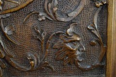 French Antique Gothic Hand Carved Wood Cupboard Door 19th