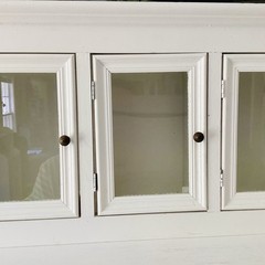 Vtg Exposures 5 Door Wall Cabinet Shelf White Made In Italy Miniatures Display