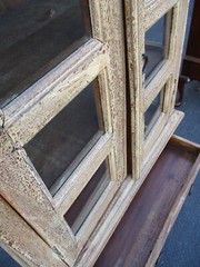 63592 Rustic Primative 2 piece Country Cabinet Curio