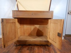 Antique German Pine Dry sink Cupboard Lift Top Original Grain Painted drysink