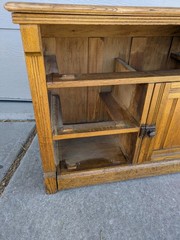 Antique Victorian Oak Wood Dry Sink Kitchen Cabinet Table Wash Stand Eastlake P5