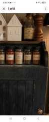 Vintage Primitive Farmhouse Spice Cabinet 19″×17″×7″ – Great Condition
