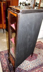 Antique French Rosewood Napoleon III Display Cabinet Glass Door