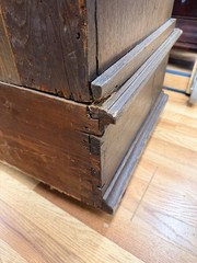 18th C Renaissance German Gründerzeit Carved Oak Raised Panel Cabinet Wardrobe