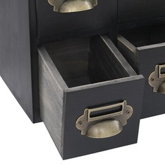 12 Drawers Vintage Tabletop Library Card Catalog Cabinet Storage Box NEW
