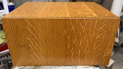 Vintage Wood Card Catalog 4 Drawer Tiger Oak Library Desk File Cabinet