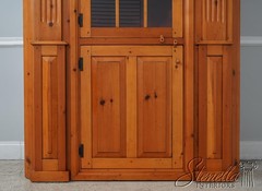 60009: STEPHEN VON HOHEN Country Pine Architectural Corner Cabinet