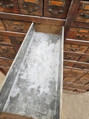 Large Apothecary Cabinet ~ Antique 88 Wood Drawers ~ Industrial Tool ~ Parts Box