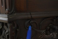 F67609: Antique Victorian Carved Mahogany Curio Display Cabinet
