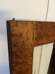 antique display cabinet with beveled glass door
