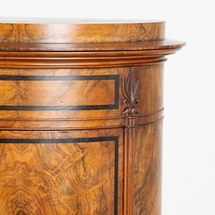 19th Century Danish Mahogany Veneer Column Cabinet with Single Door