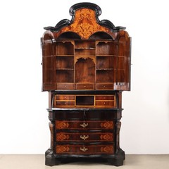 Antique Roman Trumeau Walnut Violet Wood Italy 18th Century Only Collectors