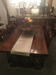 Berkey & Gay Hand Carved Rennaisance Style 10pc All Matching Dinning Set