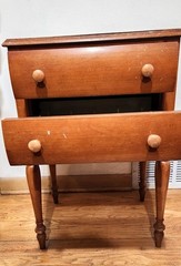 Wooden Sewing Cabinet / 2 drawer Side Table