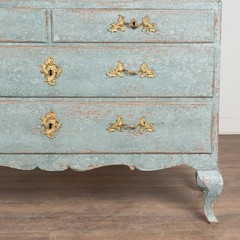 Early 19th Century Swedish Blue Painted Pine Display Cabinet