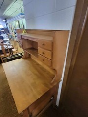 Antique Possum Belly Farmhouse Bakers Kitchen Hoosier Cabinet 2 Piece