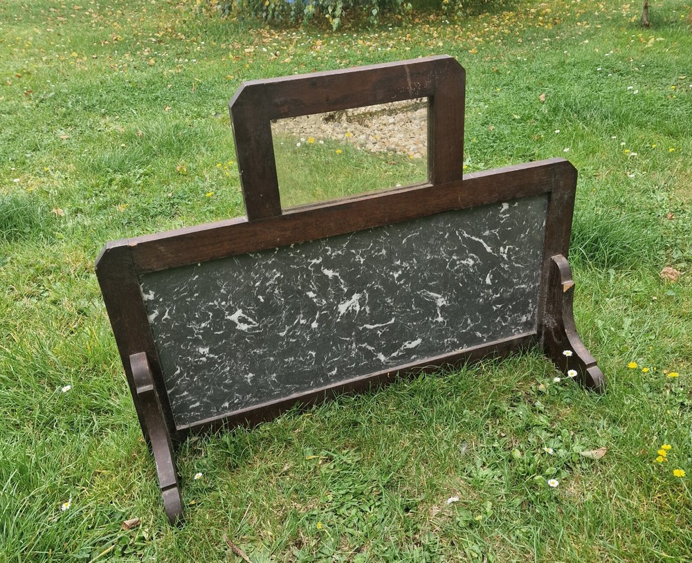 Antique Wash stand Marble Splash back and Mirror