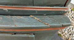 19th Century European Paint Decorated Two Part Bow Front Corner Cupboard