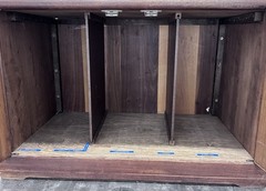 mid century modern furniture Cabinet 2 Door Teak Wood Record Bar gyuh