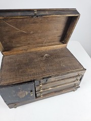 Antique Early Primitive Apothecary Cabinet Multi Drawer Merchant Storage Chest