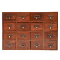 Vintage 16 Drawer organizer Tabletop Cabinet 50*10*35cm Apothecary Storage Box