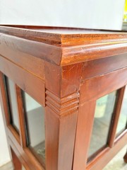 Antique French drinks cabinet, oak (1800s) found in Paris, with glass windows
