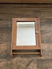 RARE Antique 1900s Hand Made Medicine Cabinet with Mirror Handcrafted Shelves