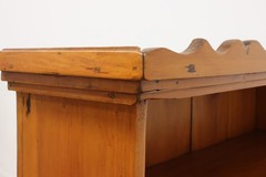 Farmhouse Antique Carved Pine Cupboard or Display Cabinet #55760
