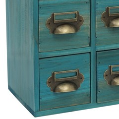 12 Drawers Vintage Tabletop Apothecary Storage Box Library Card Catalog Cabinet