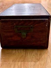 antique Single drawer Quarter sawn Oak Card Catalog