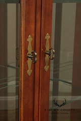 Henredon Georgian Style Large Four Door Curio Display Cabinet