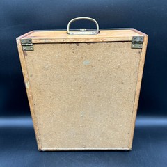 Antique Apothecary Wood Cabinet w/ Weights Slots