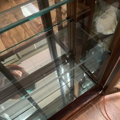 VTG 1950s MCM American of Martinsville Solid Mahogany Curio Display Cabinet 89″H