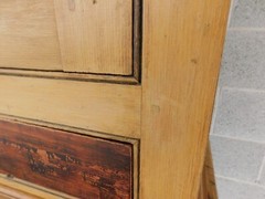 Antique Primitive 2pc Step Back Cupboard 56″w