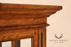 Thomasville Lighted Oak China Cabinet