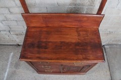 Antique Victorian Eastlake Washstand Cabinet Dry Sink Commode w Towel Bar