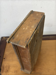 Antique Tramp Art Hanging Spice Cabinet Apothecary Collectors 10 Drawers