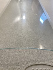 Replacement Glass Piece For Side Of Antique Curved Wooden Curio Cabinet