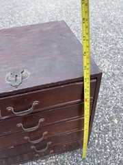 Antique Wooden Tabletop Cabinet Drawer Jewelry Collector Apothecary Victorian