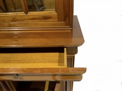 Vintage Georgian Style Cherry Wood China Cabinet