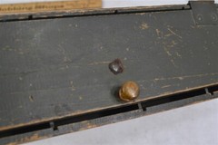 antique cubby box divided 17x4x2.5 old green paint wall shelves 19th original