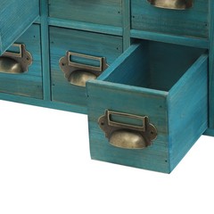 12 Drawers Vintage Tabletop Apothecary Storage Box Library Card Catalog Cabinet