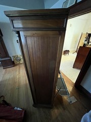 Antique Mahogany Bookcase Cabinet with Glass Door 19th Century Display Edwardian