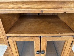 BROYHILL ATTIC HEIRLOOMS DISTRESSED OAK MEDIA CABINET – TV CABINET