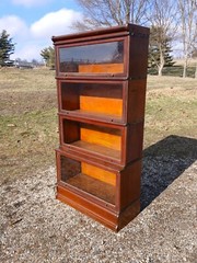 Antique Wernicke 4 Sections Step Back Barrister Bookcase Quarter Sawn Oak 1897