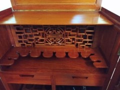 BEAUTIFUL ANTIQUE MID-CENTURY MODERN 1967 GEORGE ZEE Co ORIENTAL DRY BAR CABINET