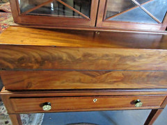ANTIQUE AMERICAN FEDERAL SALEM 3 PART SECRETARY INLAID MAHOGANY CIRCA 1800’s